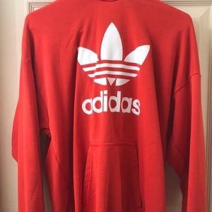 Red adidas hoodie
